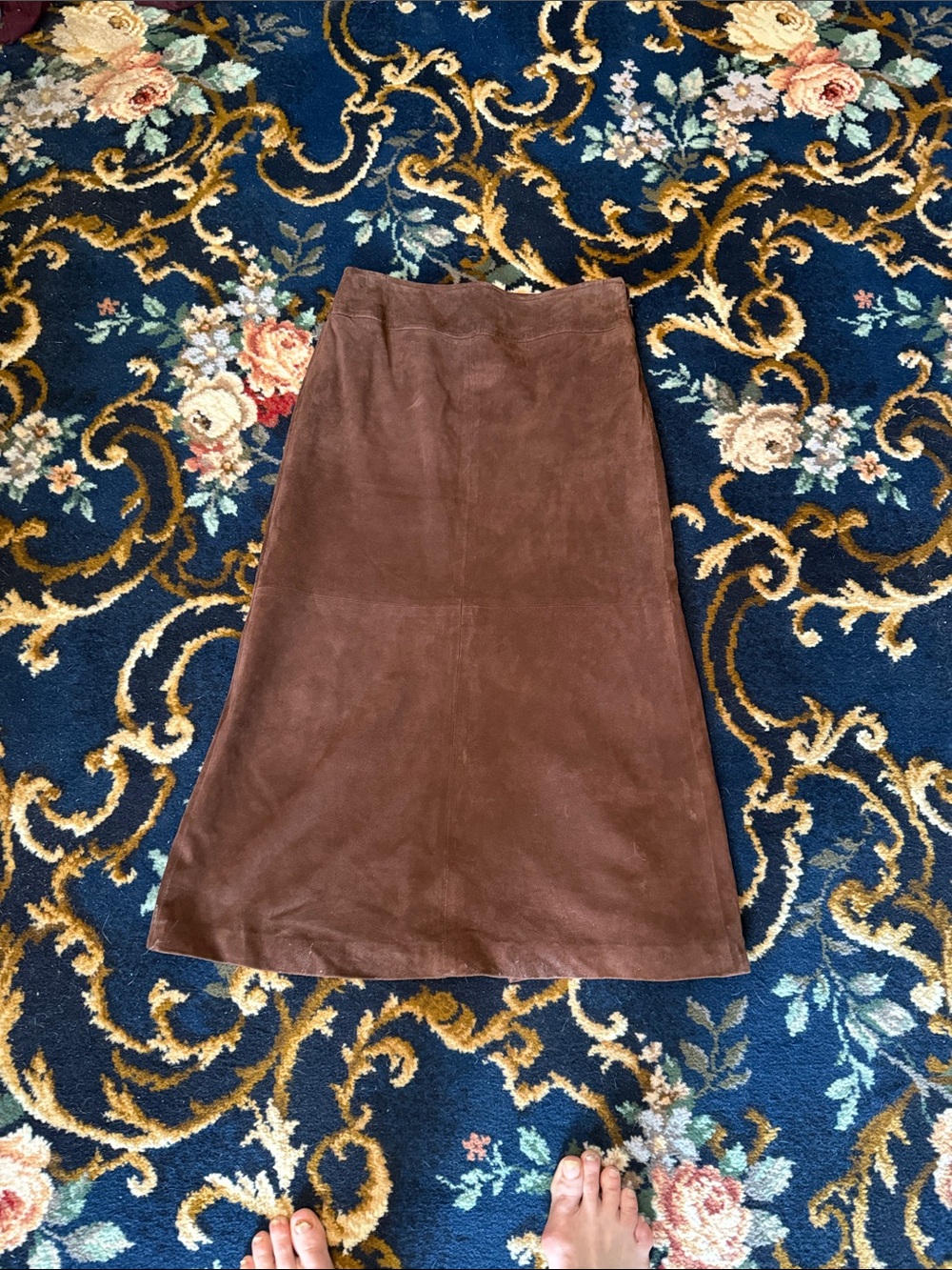 Talbots Brown Suede midi Skirt- worn about 3-4 times. Was 269 retail